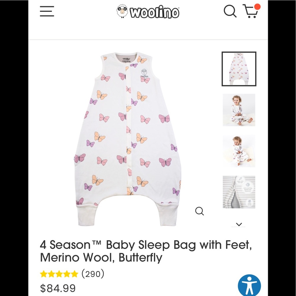 Woolino 4 Season Sleep Sack with Feet 6-18 months